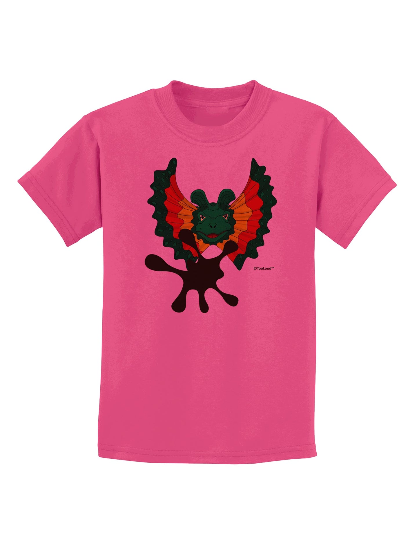 Dilophosaurus Design - Spit Childrens T-Shirt by TooLoud-Childrens T-Shirt-TooLoud-Sangria-X-Small-Davson Sales