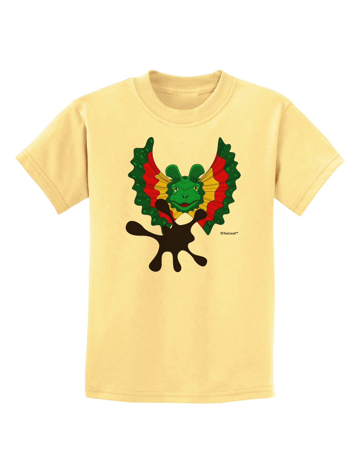 Dilophosaurus Design - Spit Childrens T-Shirt by TooLoud-Childrens T-Shirt-TooLoud-Daffodil-Yellow-X-Small-Davson Sales