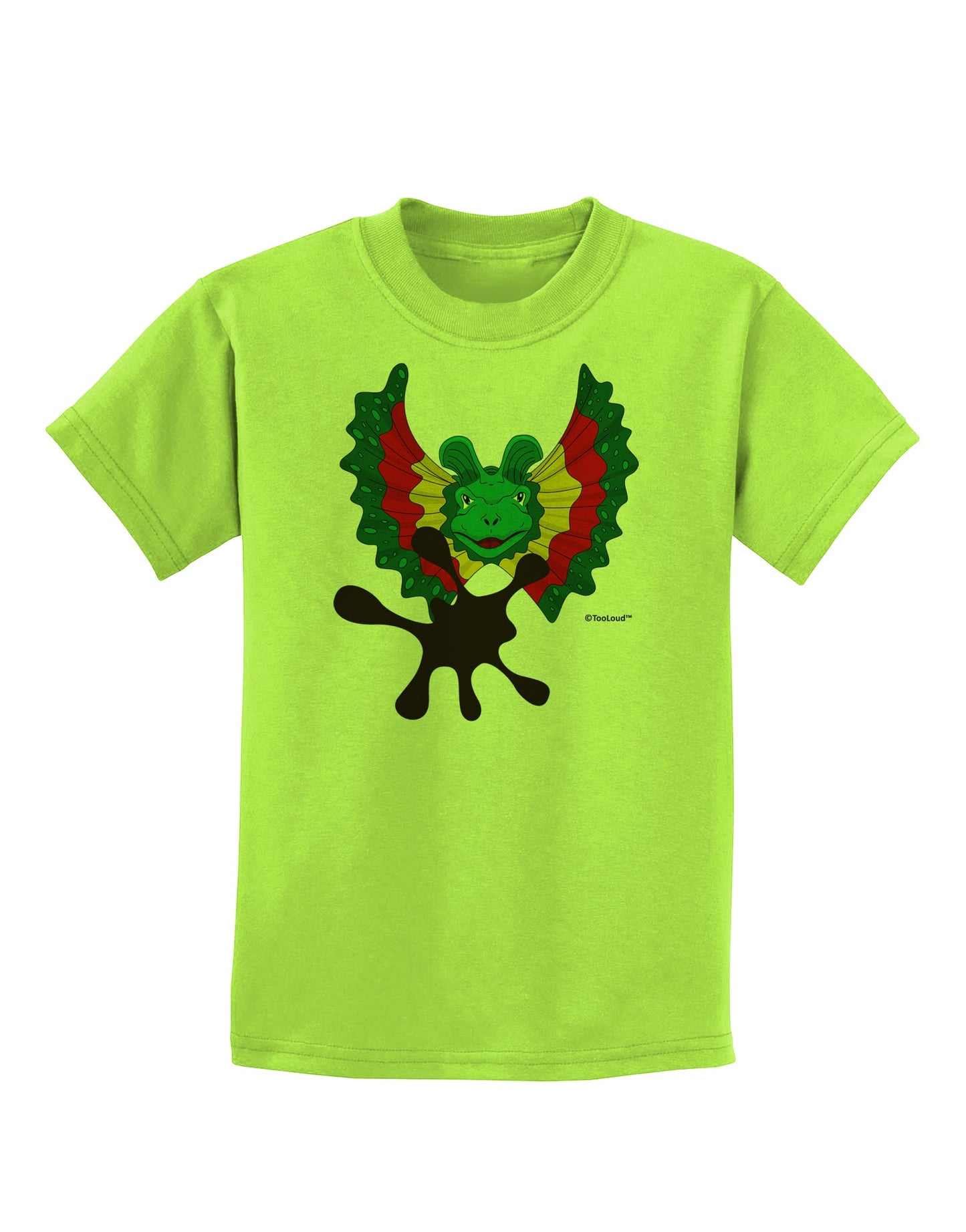 Dilophosaurus Design - Spit Childrens T-Shirt by TooLoud-Childrens T-Shirt-TooLoud-Lime-Green-X-Small-Davson Sales