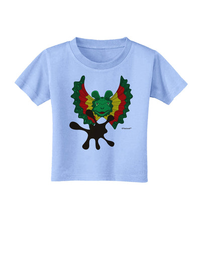 Dilophosaurus Design - Spit Toddler T-Shirt by TooLoud-Toddler T-Shirt-TooLoud-Aquatic-Blue-2T-Davson Sales