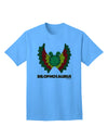 Dilophosaurus Themed Adult T-Shirt with Vibrant Color and Text Design by TooLoud-Mens T-shirts-TooLoud-Aquatic-Blue-Small-Davson Sales