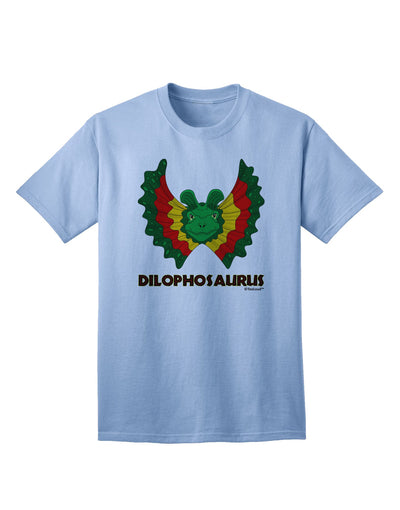 Dilophosaurus Themed Adult T-Shirt with Vibrant Color and Text Design by TooLoud-Mens T-shirts-TooLoud-Light-Blue-Small-Davson Sales