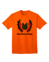 Dilophosaurus Themed Adult T-Shirt with Vibrant Color and Text Design by TooLoud-Mens T-shirts-TooLoud-Orange-Small-Davson Sales