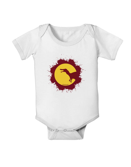 Dinosaur Silhouette Splatter Design Baby Romper Bodysuit by TooLoud-Baby Romper-TooLoud-White-06-Months-Davson Sales