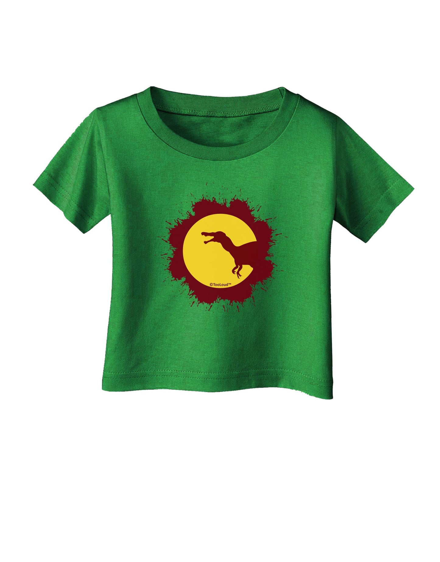 Dinosaur Silhouette Splatter Design Infant T-Shirt Dark by TooLoud-Infant T-Shirt-TooLoud-Clover-Green-06-Months-Davson Sales