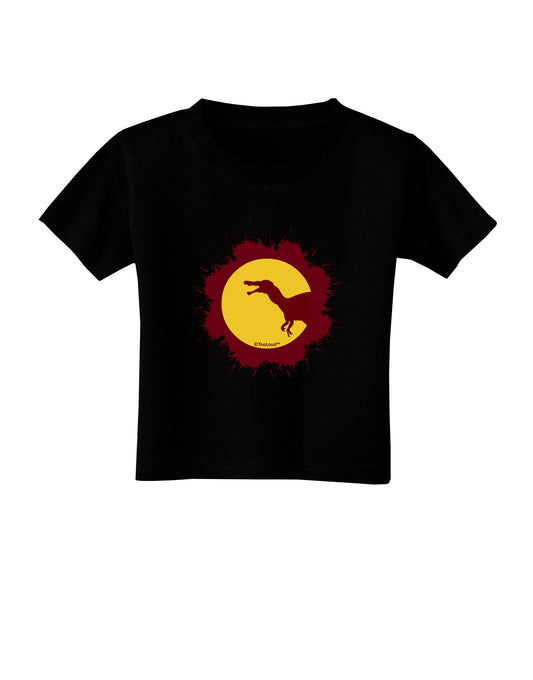Dinosaur Silhouette Splatter Design Toddler T-Shirt Dark by TooLoud-Toddler T-Shirt-TooLoud-Black-2T-Davson Sales