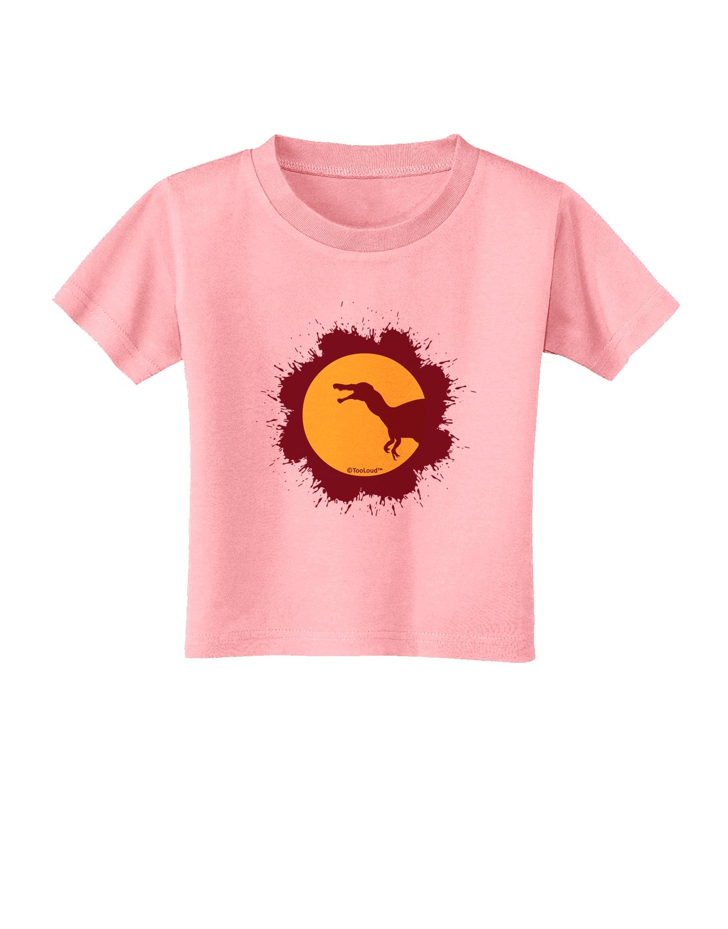 Dinosaur Silhouette Splatter Design Toddler T-Shirt by TooLoud-Toddler T-Shirt-TooLoud-Candy-Pink-2T-Davson Sales