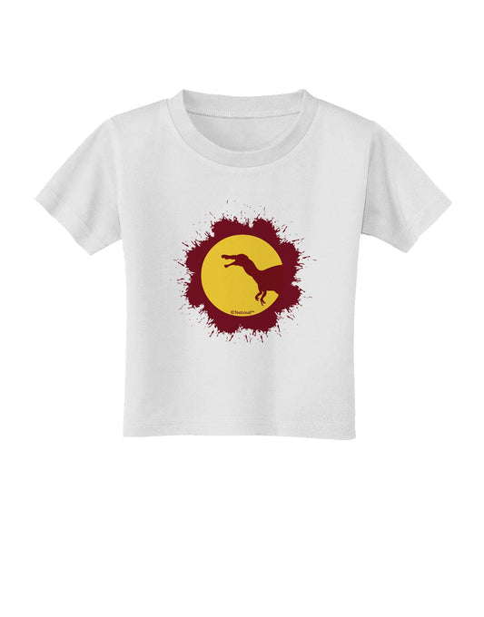 Dinosaur Silhouette Splatter Design Toddler T-Shirt by TooLoud-Toddler T-Shirt-TooLoud-White-2T-Davson Sales