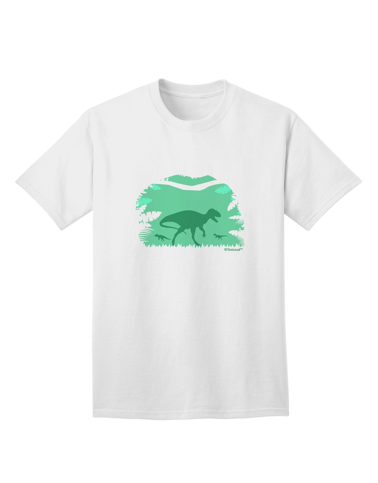 Dinosaur Silhouettes - Exquisite Jungle Adult T-Shirt by TooLoud-Mens T-shirts-TooLoud-White-Small-Davson Sales