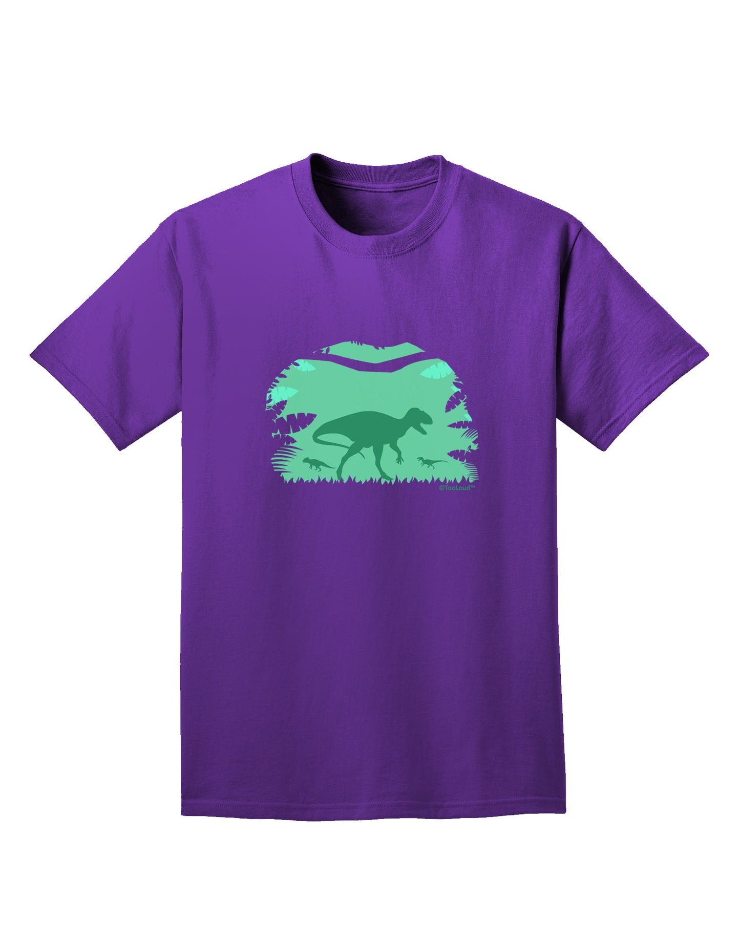 Dinosaur Silhouettes - Jungle Adult Dark T-Shirt by TooLoud-Mens T-Shirt-TooLoud-Purple-Small-Davson Sales