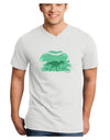 Dinosaur Silhouettes - Jungle Adult V-Neck T-shirt by TooLoud-Mens V-Neck T-Shirt-TooLoud-White-Small-Davson Sales