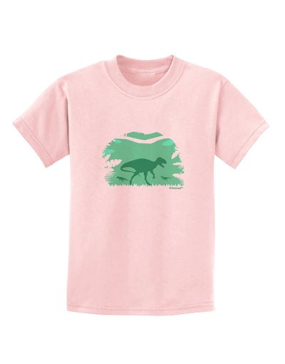 Dinosaur Silhouettes - Jungle Childrens T-Shirt by TooLoud-Childrens T-Shirt-TooLoud-PalePink-X-Small-Davson Sales