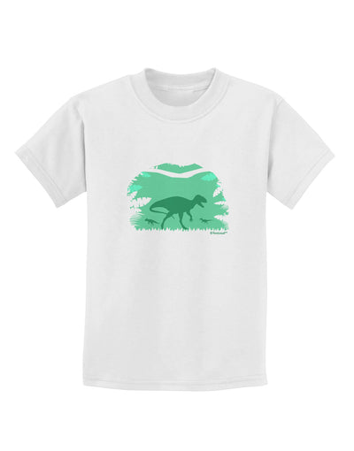 Dinosaur Silhouettes - Jungle Childrens T-Shirt by TooLoud-Childrens T-Shirt-TooLoud-White-X-Small-Davson Sales