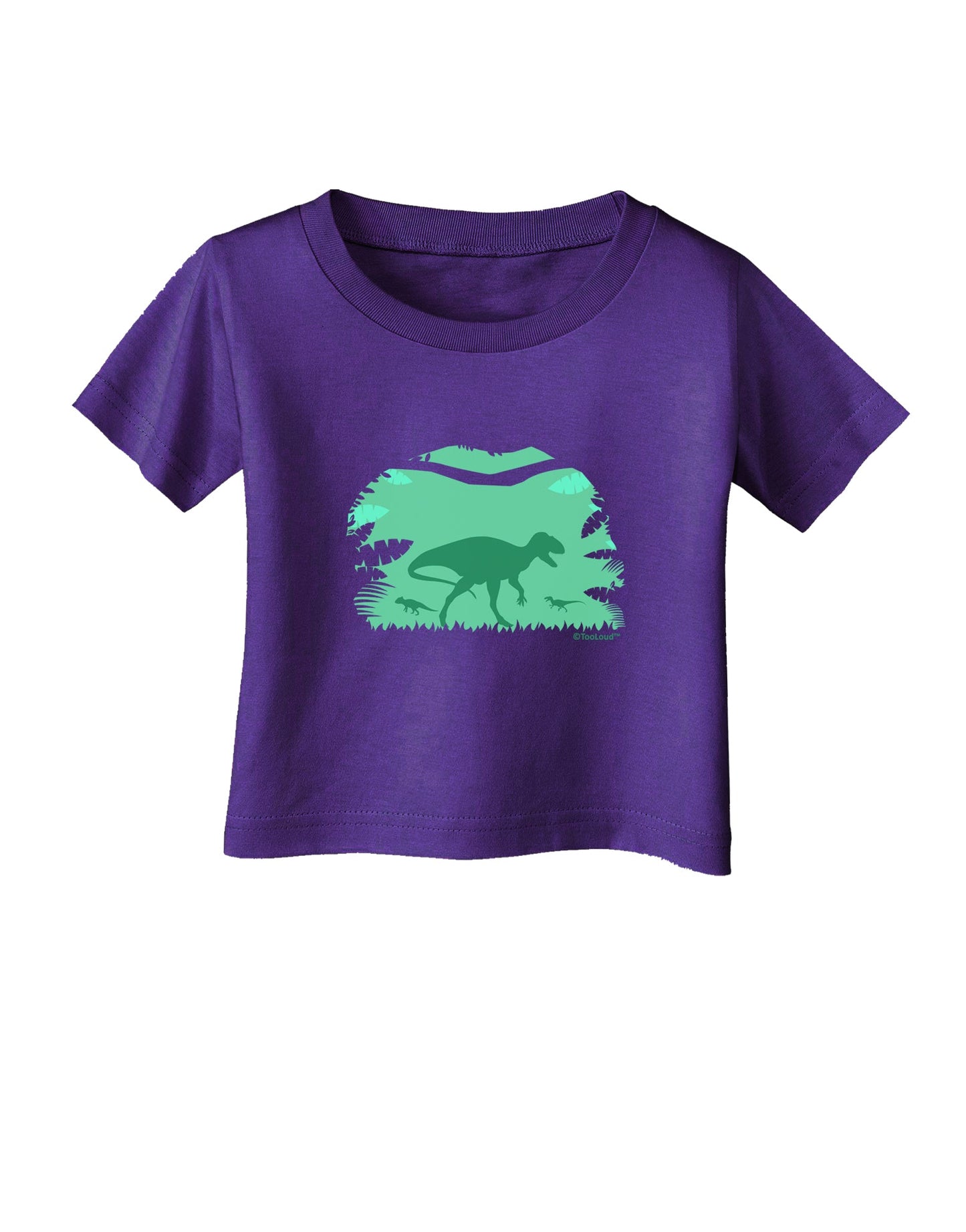Dinosaur Silhouettes - Jungle Infant T-Shirt Dark by TooLoud-Infant T-Shirt-TooLoud-Purple-06-Months-Davson Sales