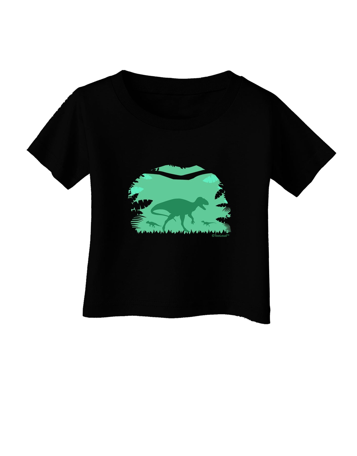 Dinosaur Silhouettes - Jungle Infant T-Shirt Dark by TooLoud-Infant T-Shirt-TooLoud-Black-06-Months-Davson Sales