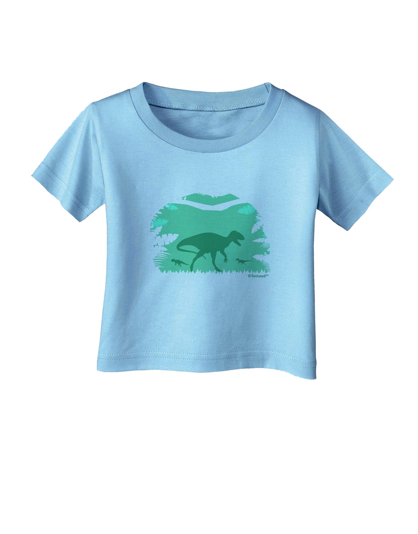 Dinosaur Silhouettes - Jungle Infant T-Shirt by TooLoud-Infant T-Shirt-TooLoud-Aquatic-Blue-06-Months-Davson Sales