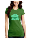 Dinosaur Silhouettes - Jungle Juniors Crew Dark T-Shirt by TooLoud-T-Shirts Juniors Tops-TooLoud-Kiwi-Green-Juniors Fitted X-Small-Davson Sales