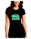 Dinosaur Silhouettes - Jungle Juniors Crew Dark T-Shirt by TooLoud-T-Shirts Juniors Tops-TooLoud-Black-Juniors Fitted Small-Davson Sales