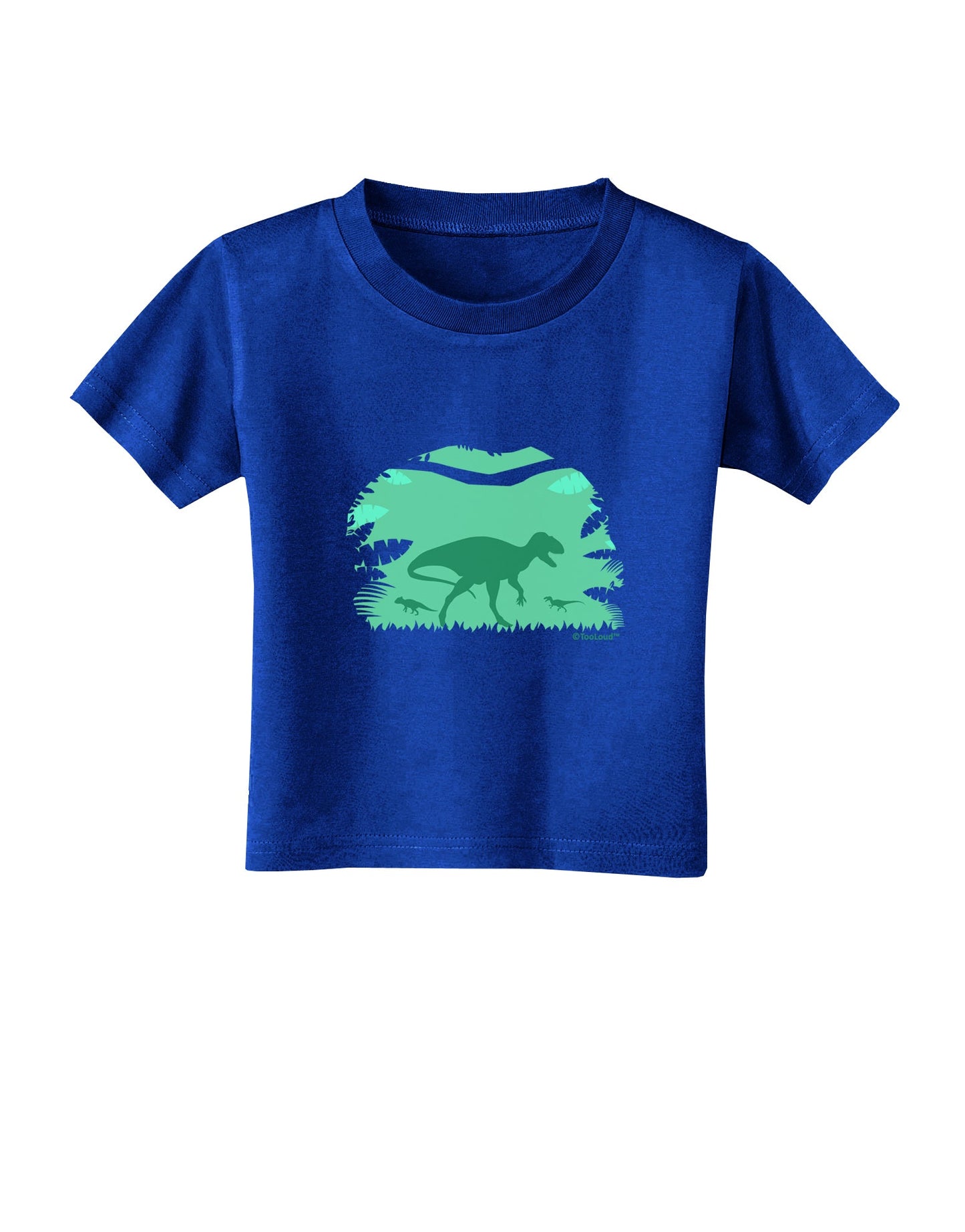 Dinosaur Silhouettes - Jungle Toddler T-Shirt Dark by TooLoud-Toddler T-Shirt-TooLoud-Royal-Blue-2T-Davson Sales