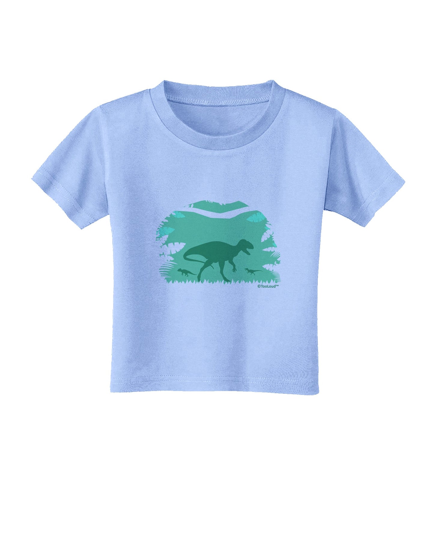 Dinosaur Silhouettes - Jungle Toddler T-Shirt by TooLoud-Toddler T-Shirt-TooLoud-Aquatic-Blue-2T-Davson Sales