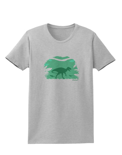 Dinosaur Silhouettes - Jungle Womens T-Shirt by TooLoud-Womens T-Shirt-TooLoud-AshGray-X-Small-Davson Sales