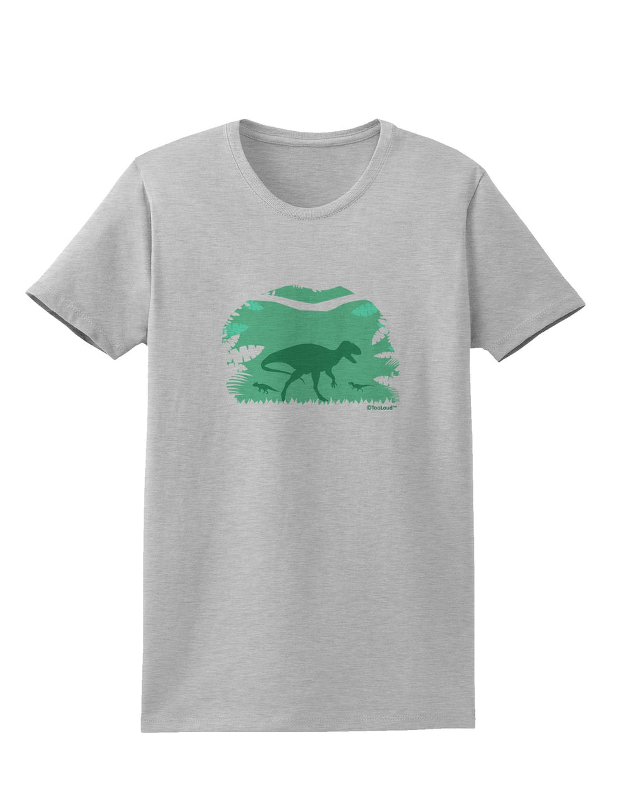 Dinosaur Silhouettes - Jungle Womens T-Shirt by TooLoud-Womens T-Shirt-TooLoud-White-X-Small-Davson Sales