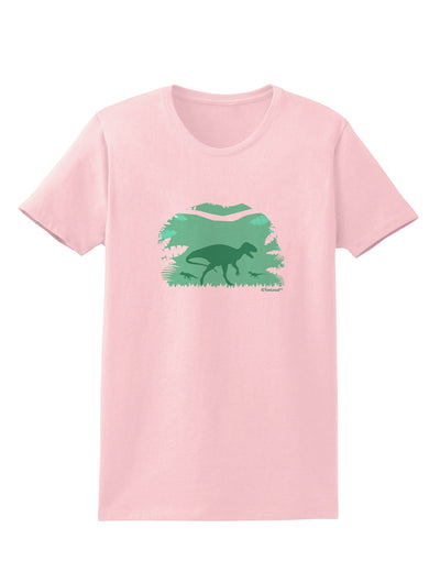 Dinosaur Silhouettes - Jungle Womens T-Shirt by TooLoud-Womens T-Shirt-TooLoud-PalePink-X-Small-Davson Sales