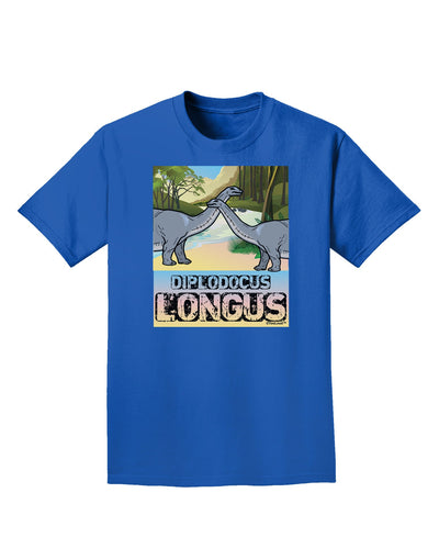 Diplodocus Longus - With Name Adult Dark T-Shirt-Mens T-Shirt-TooLoud-Royal-Blue-Small-Davson Sales