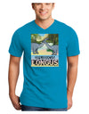 Diplodocus Longus - With Name Adult Dark V-Neck T-Shirt-TooLoud-Turquoise-Small-Davson Sales