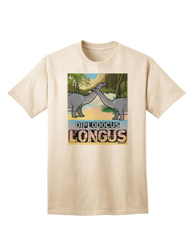 Diplodocus Longus - With Name Adult T-Shirt-unisex t-shirt-TooLoud-Natural-Small-Davson Sales