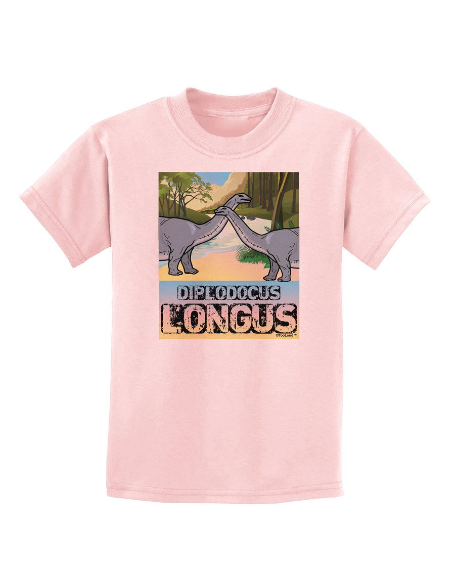 Diplodocus Longus - With Name Childrens T-Shirt-Childrens T-Shirt-TooLoud-White-X-Small-Davson Sales