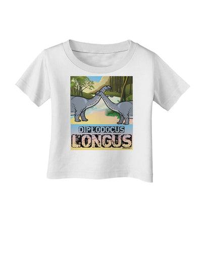 Diplodocus Longus - With Name Infant T-Shirt-Infant T-Shirt-TooLoud-White-06-Months-Davson Sales