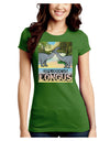 Diplodocus Longus - With Name Juniors Crew Dark T-Shirt-T-Shirts Juniors Tops-TooLoud-Kiwi-Green-Juniors Fitted Small-Davson Sales