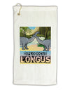 Diplodocus Longus - With Name Micro Terry Gromet Golf Towel 16 x 25 inch by TooLoud-Golf Towel-TooLoud-White-Davson Sales