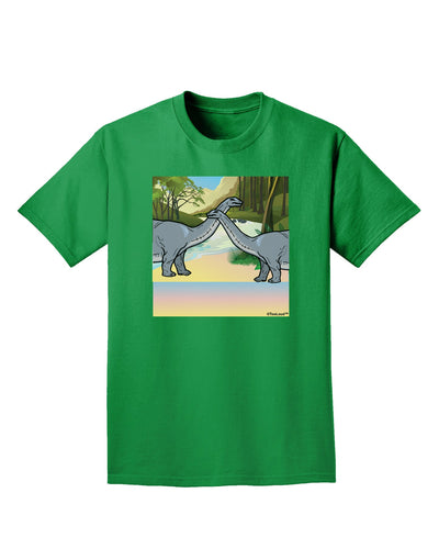 Diplodocus Longus - Without Name Adult Dark T-Shirt-Mens T-Shirt-TooLoud-Kelly-Green-Small-Davson Sales