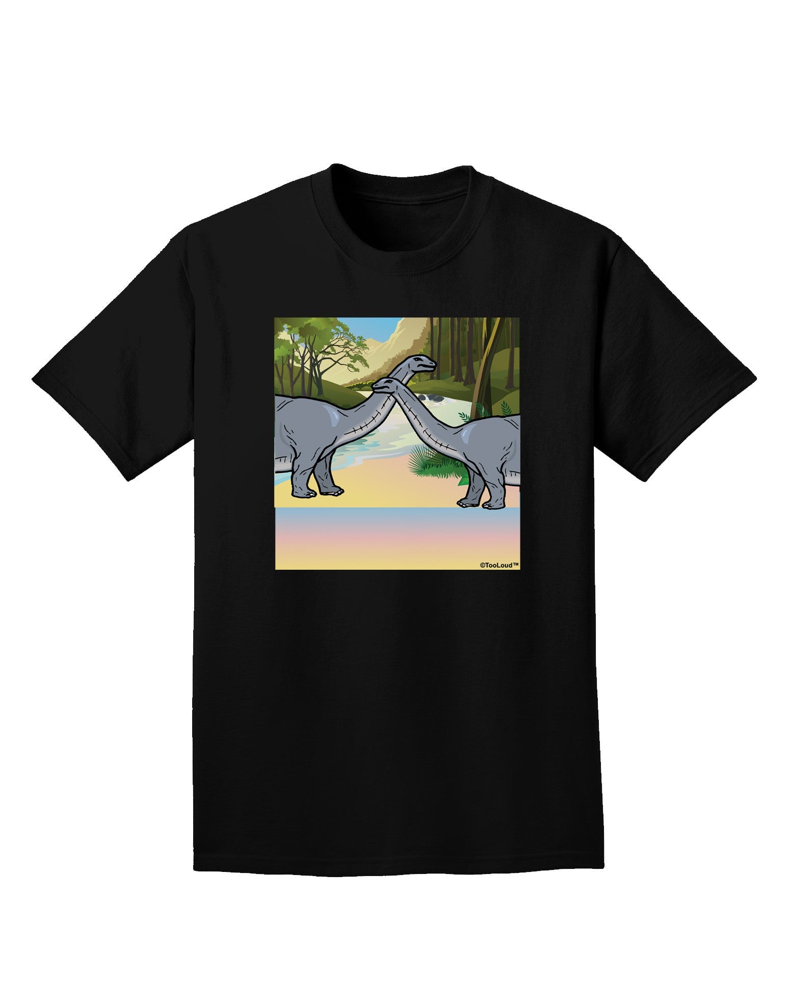 Diplodocus Longus - Without Name Adult Dark T-Shirt-Mens T-Shirt-TooLoud-Black-Small-Davson Sales