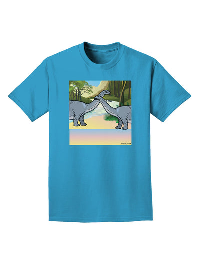 Diplodocus Longus - Without Name Adult Dark T-Shirt-Mens T-Shirt-TooLoud-Turquoise-Small-Davson Sales