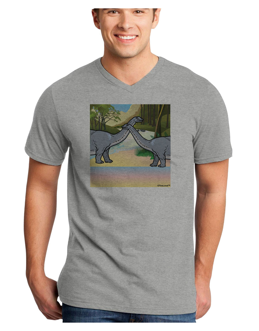 Diplodocus Longus - Without Name Adult V-Neck T-shirt-Mens V-Neck T-Shirt-TooLoud-White-Small-Davson Sales