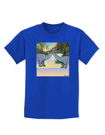 Diplodocus Longus - Without Name Childrens Dark T-Shirt-Childrens T-Shirt-TooLoud-Royal-Blue-X-Small-Davson Sales