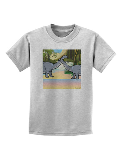 Diplodocus Longus - Without Name Childrens T-Shirt-Childrens T-Shirt-TooLoud-AshGray-X-Small-Davson Sales