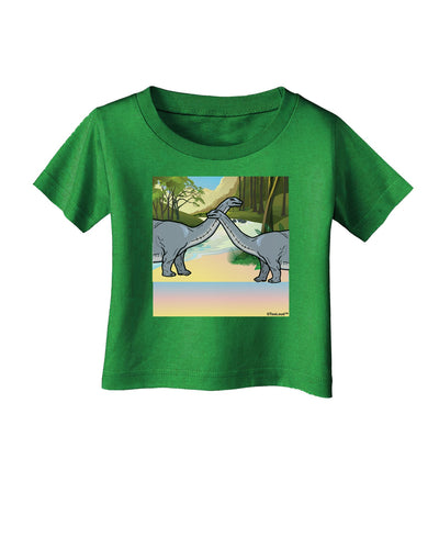 Diplodocus Longus - Without Name Infant T-Shirt Dark-Infant T-Shirt-TooLoud-Clover-Green-06-Months-Davson Sales