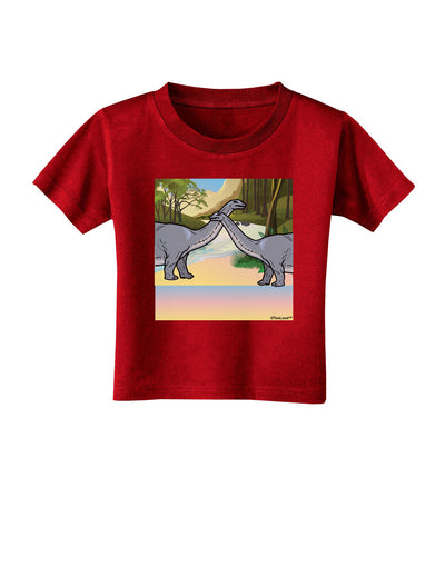 Diplodocus Longus - Without Name Toddler T-Shirt Dark-Toddler T-Shirt-TooLoud-Red-2T-Davson Sales