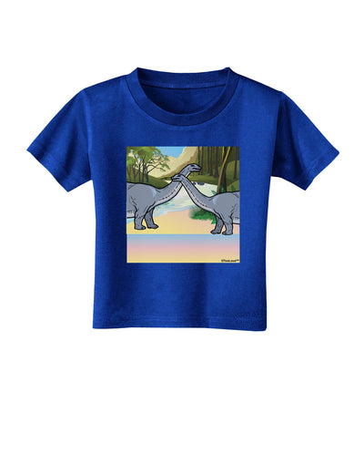 Diplodocus Longus - Without Name Toddler T-Shirt Dark-Toddler T-Shirt-TooLoud-Royal-Blue-2T-Davson Sales