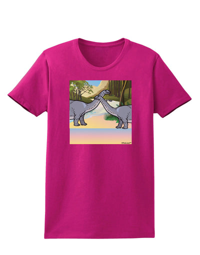 Diplodocus Longus - Without Name Womens Dark T-Shirt-TooLoud-Hot-Pink-Small-Davson Sales