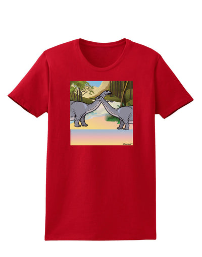 Diplodocus Longus - Without Name Womens Dark T-Shirt-TooLoud-Red-X-Small-Davson Sales