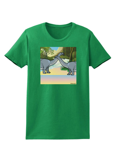 Diplodocus Longus - Without Name Womens Dark T-Shirt-TooLoud-Kelly-Green-X-Small-Davson Sales