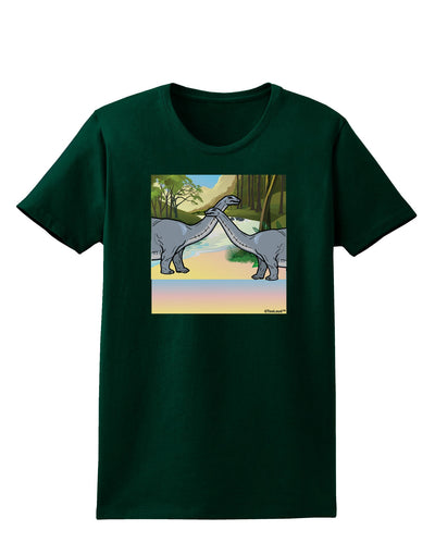 Diplodocus Longus - Without Name Womens Dark T-Shirt-TooLoud-Forest-Green-Small-Davson Sales