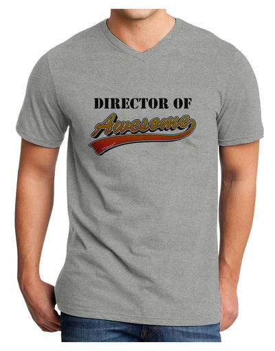 Director Of Awesome Adult V-Neck T-shirt-Mens V-Neck T-Shirt-TooLoud-HeatherGray-Small-Davson Sales