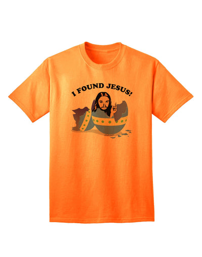 Discover Divine Style: 'I Found Jesus' - Easter Egg Adult T-Shirt Collection-Mens T-shirts-TooLoud-Neon-Orange-Small-Davson Sales