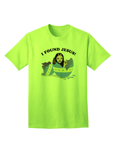 Discover Divine Style: 'I Found Jesus' - Easter Egg Adult T-Shirt Collection-Mens T-shirts-TooLoud-Neon-Green-Small-Davson Sales